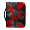 Black And Red Camouflage Print Leather Bible Cover