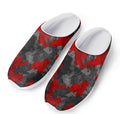 Black And Red Camouflage Print Mesh Casual Shoes