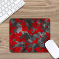 Black And Red Camouflage Print Mouse Pad