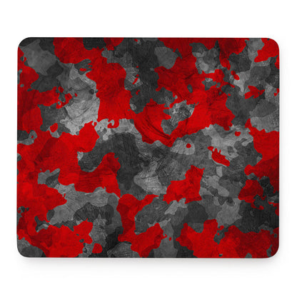 Black And Red Camouflage Print Mouse Pad