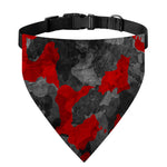 Black And Red Camouflage Print Over The Collar Dog Bandana