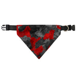 Black And Red Camouflage Print Over The Collar Dog Bandana