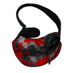 Black And Red Camouflage Print Pet Sling Carrier