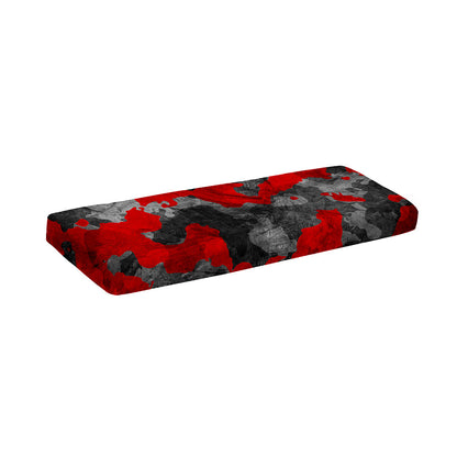 Black And Red Camouflage Print Piano Keyboard Cover
