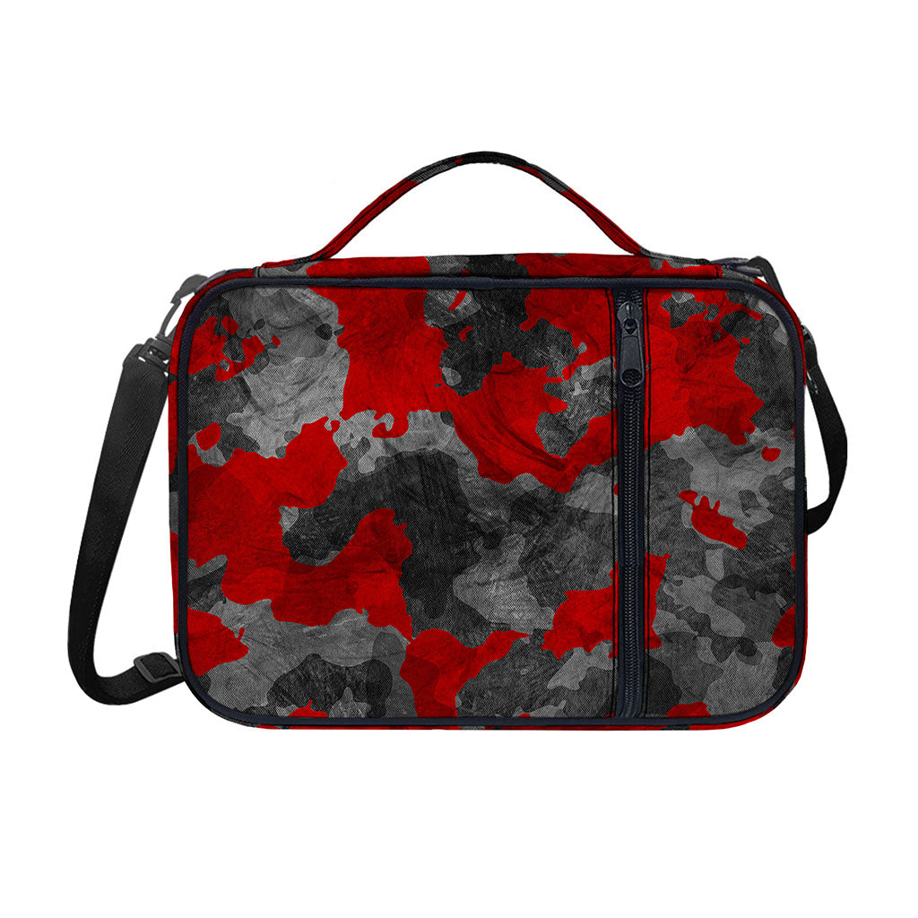 Black And Red Camouflage Print Shoulder Strap Bible Bag