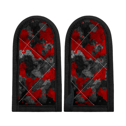 Black And Red Camouflage Print Skillet Handle Cover
