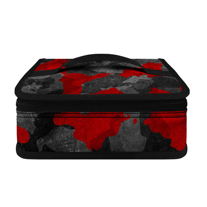 Black And Red Camouflage Print Small Lunch Bag