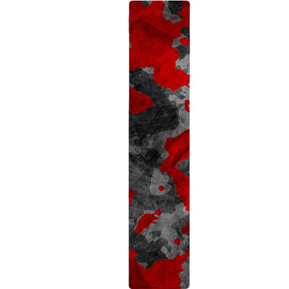 Black And Red Camouflage Print Table Runner