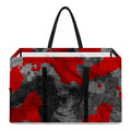 Black And Red Camouflage Print Utility Tote Bag
