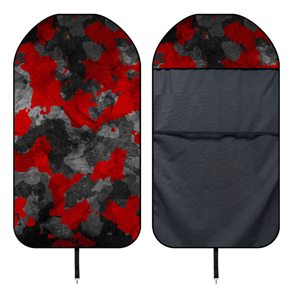 Black And Red Camouflage Print Waterproof Car Seat Cover