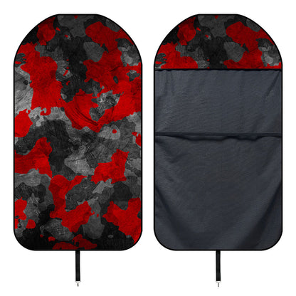 Black And Red Camouflage Print Waterproof Car Seat Cover