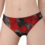 Black And Red Camouflage Print Women's Panties