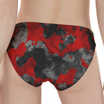 Black And Red Camouflage Print Women's Panties
