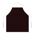 Black And Red Canadian Maple Leaf Print Adjustable Apron