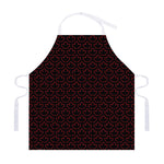 Black And Red Canadian Maple Leaf Print Adjustable Apron