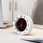 Black And Red Canadian Maple Leaf Print Alarm Clock