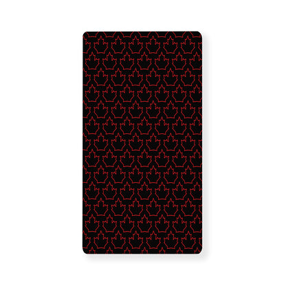 Black And Red Canadian Maple Leaf Print Baby Crib Sheet