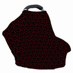 Black And Red Canadian Maple Leaf Print Baby Seat Cover