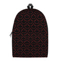 Black And Red Canadian Maple Leaf Print School Backpack