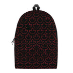 Black And Red Canadian Maple Leaf Print Backpack