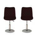 Black And Red Canadian Maple Leaf Print Bar Stool Covers