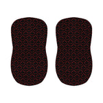 Black And Red Canadian Maple Leaf Print Bar Stool Covers