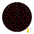 Black And Red Canadian Maple Leaf Print Basketball