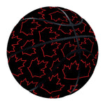 Black And Red Canadian Maple Leaf Print Basketball