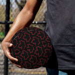 Black And Red Canadian Maple Leaf Print Basketball