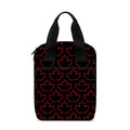 Black And Red Canadian Maple Leaf Print Bible Tote Bag