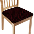 Black And Red Canadian Maple Leaf Print Chair Cushion Cover