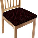 Black And Red Canadian Maple Leaf Print Chair Cushion Cover