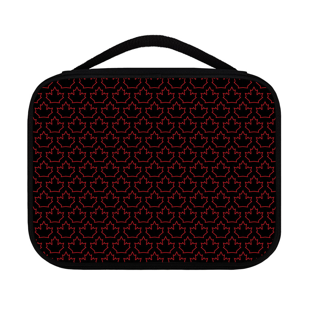 Black And Red Canadian Maple Leaf Print Classic Bible Case