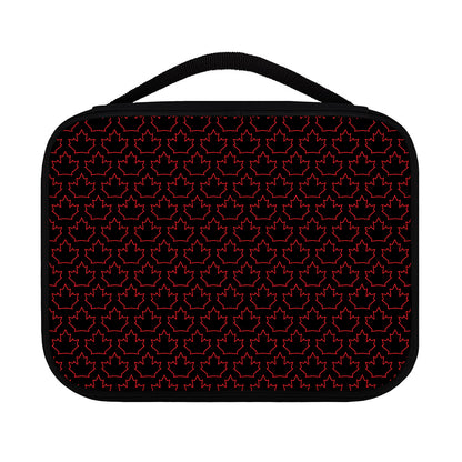 Black And Red Canadian Maple Leaf Print Classic Bible Case