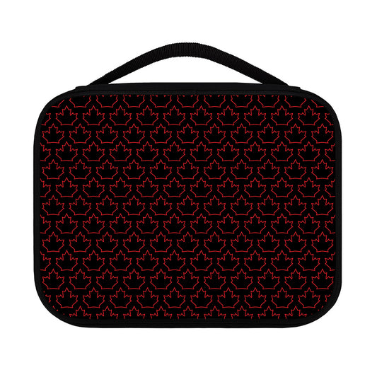 Black And Red Canadian Maple Leaf Print Classic Bible Case