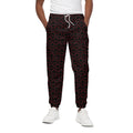 Black And Red Canadian Maple Leaf Print Cotton Sweatpants