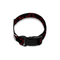 Black And Red Canadian Maple Leaf Print Dog Collar