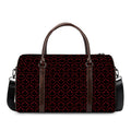 Black And Red Canadian Maple Leaf Print Duffel Bag