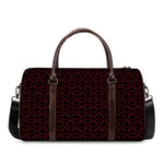 Black And Red Canadian Maple Leaf Print Duffle Bag