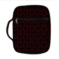 Black And Red Canadian Maple Leaf Print Front Pocket Bible Bag
