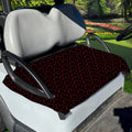 Black And Red Canadian Maple Leaf Print Golf Cart Seat Cover