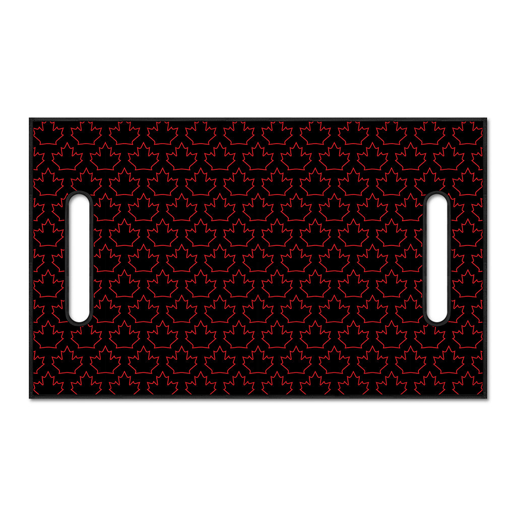 Black And Red Canadian Maple Leaf Print Golf Cart Seat Cover