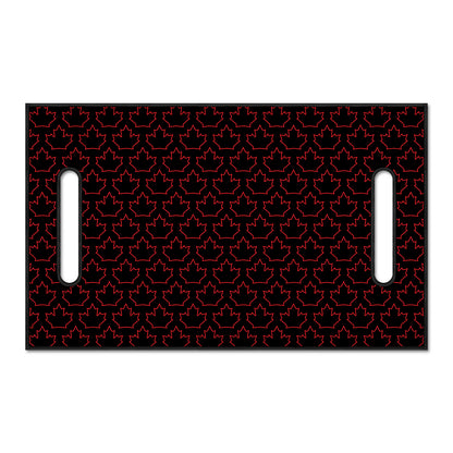 Black And Red Canadian Maple Leaf Print Golf Cart Seat Cover