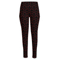 Black And Red Canadian Maple Leaf Print High-Waisted Pocket Leggings