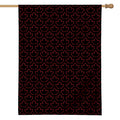Black And Red Canadian Maple Leaf Print House Flag