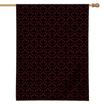 Black And Red Canadian Maple Leaf Print House Flag