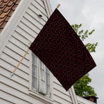 Black And Red Canadian Maple Leaf Print House Flag