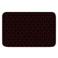 Black And Red Canadian Maple Leaf Print Indoor Door Mat
