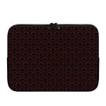 Black And Red Canadian Maple Leaf Print Laptop Sleeve