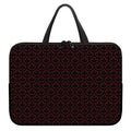 Black And Red Canadian Maple Leaf Print Laptop Sleeve With Handle